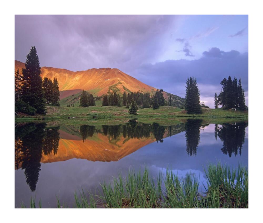 Mount Baldy At Sunset Reflected In Lake Along Paradise Divide, Colorado-Paper Art-18X15.28