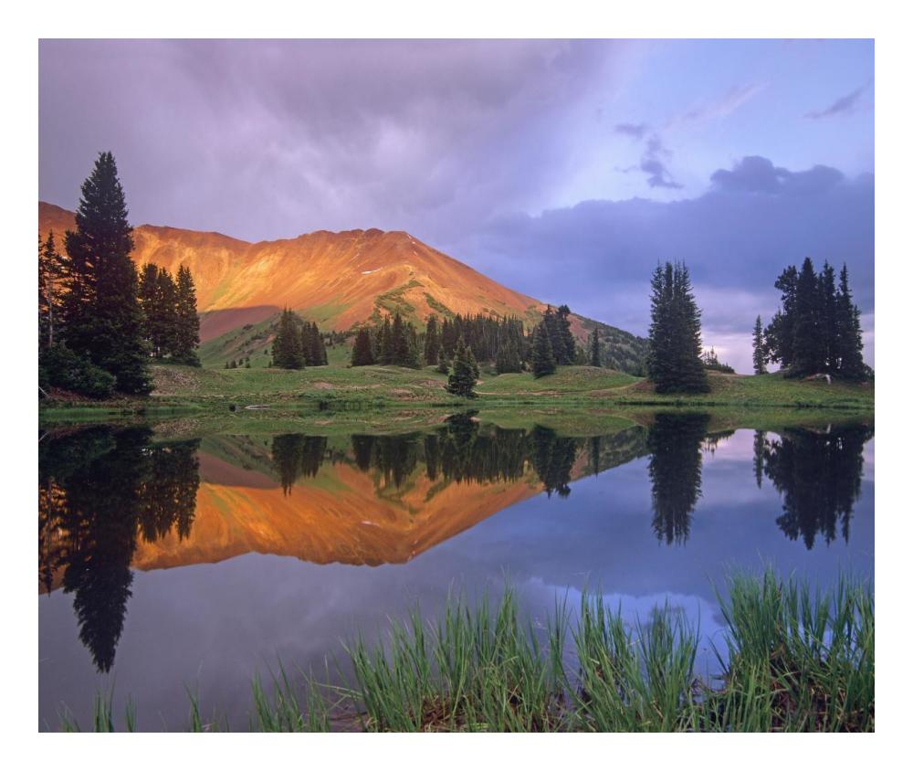 Mount Baldy At Sunset Reflected In Lake Along Paradise Divide, Colorado-Paper Art-24X20.26