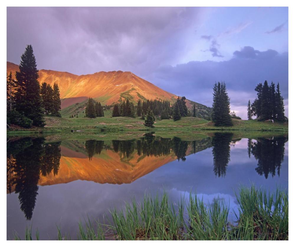 Mount Baldy At Sunset Reflected In Lake Along Paradise Divide, Colorado-Paper Art-46X38.52