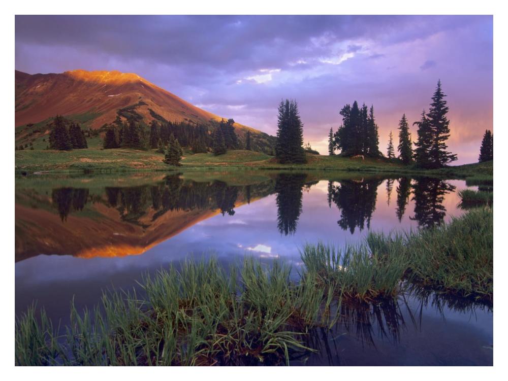 Mount Baldy At Sunset Reflected In Lake Along Paradise Divide, Colorado-Paper Art-18X14