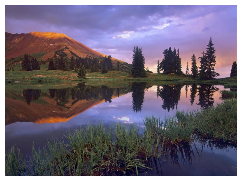 Mount Baldy At Sunset Reflected In Lake Along Paradise Divide, Colorado-Paper Art-50X38