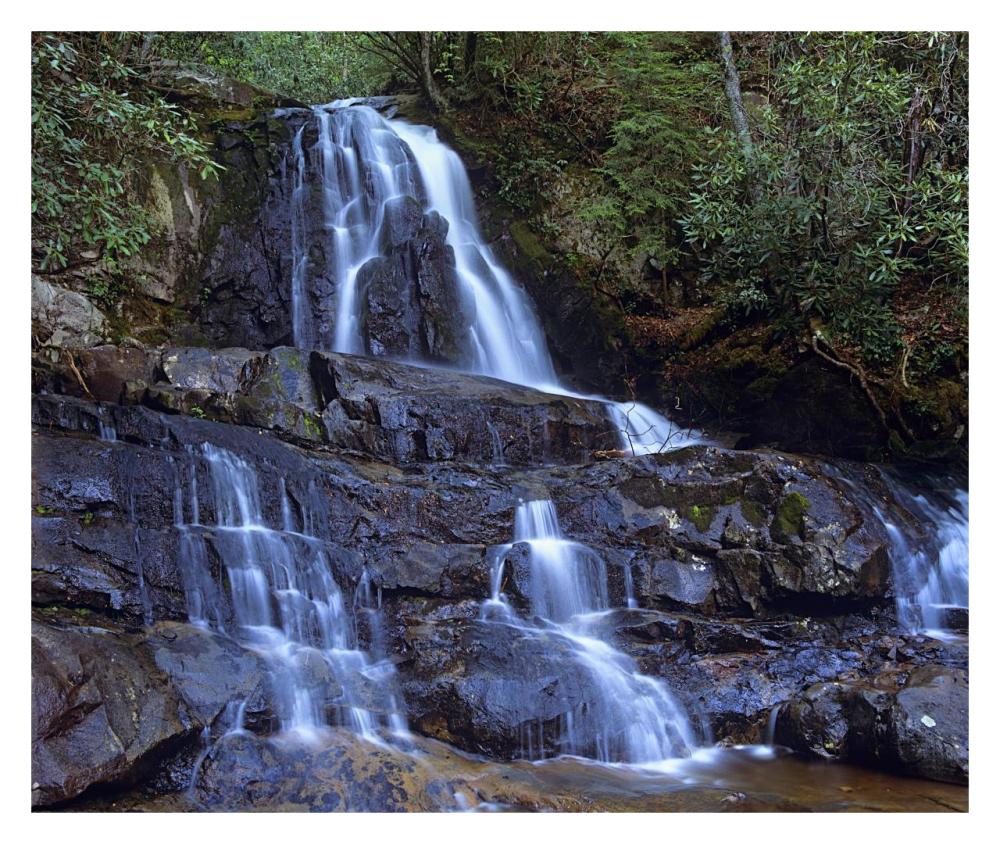 Waterfall, Laurel Creek, Great Smoky Mountains National Park, Tennessee-Paper Art-32X26.9