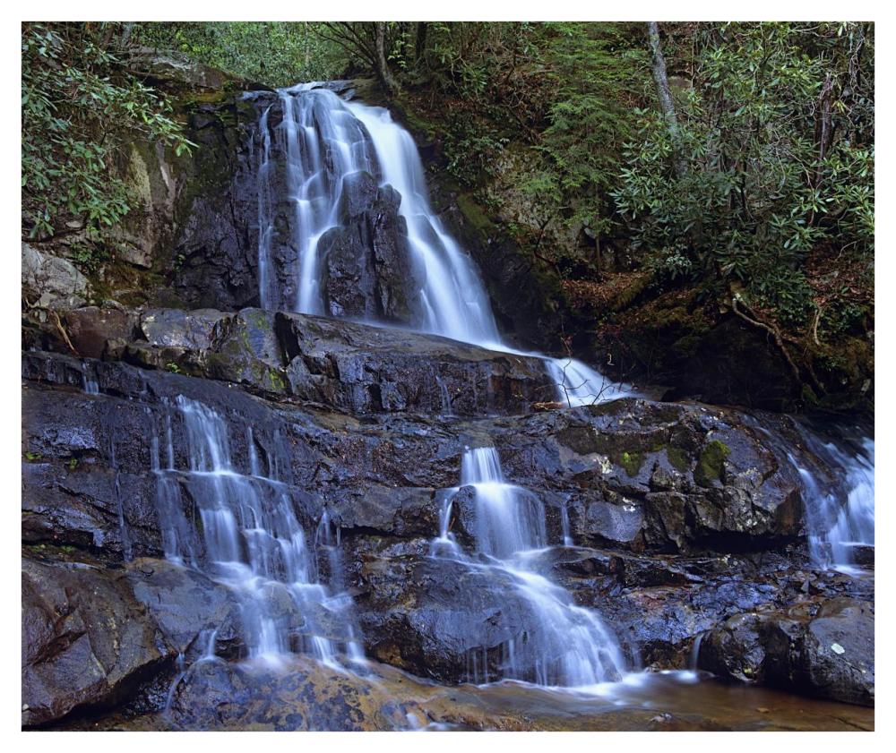 Waterfall, Laurel Creek, Great Smoky Mountains National Park, Tennessee-Paper Art-42X35.2