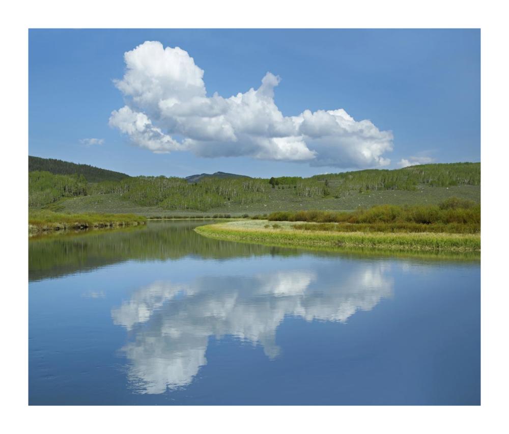 Cumulus Clouds Over Green River, Bridger-Teton National Forest, Wyoming-Paper Art-18X15.28