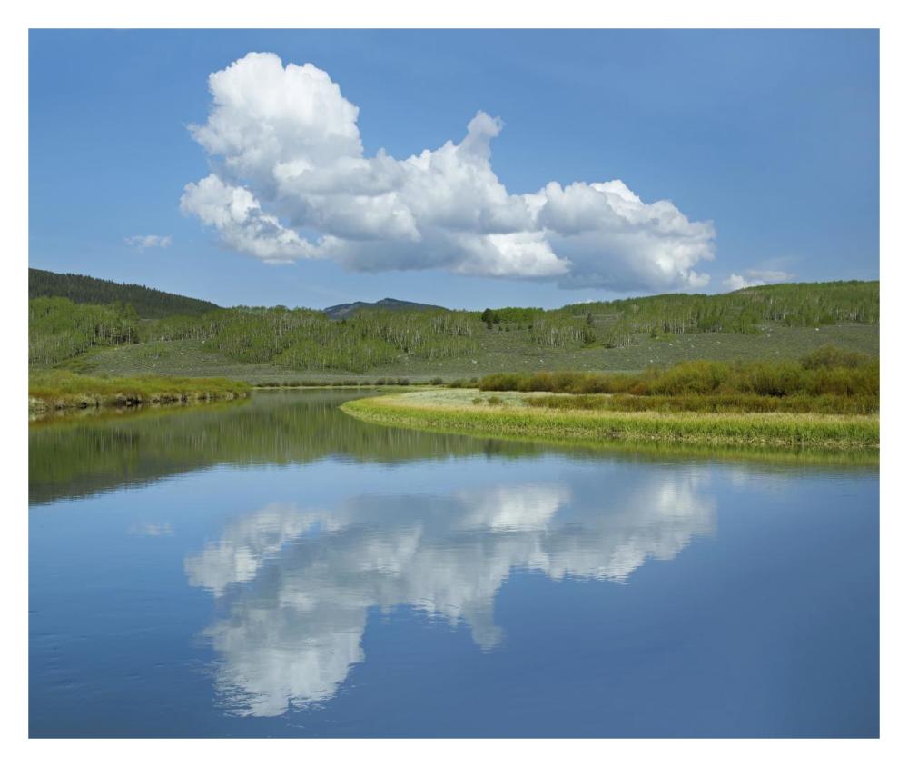 Cumulus Clouds Over Green River, Bridger-Teton National Forest, Wyoming-Paper Art-32X26.9
