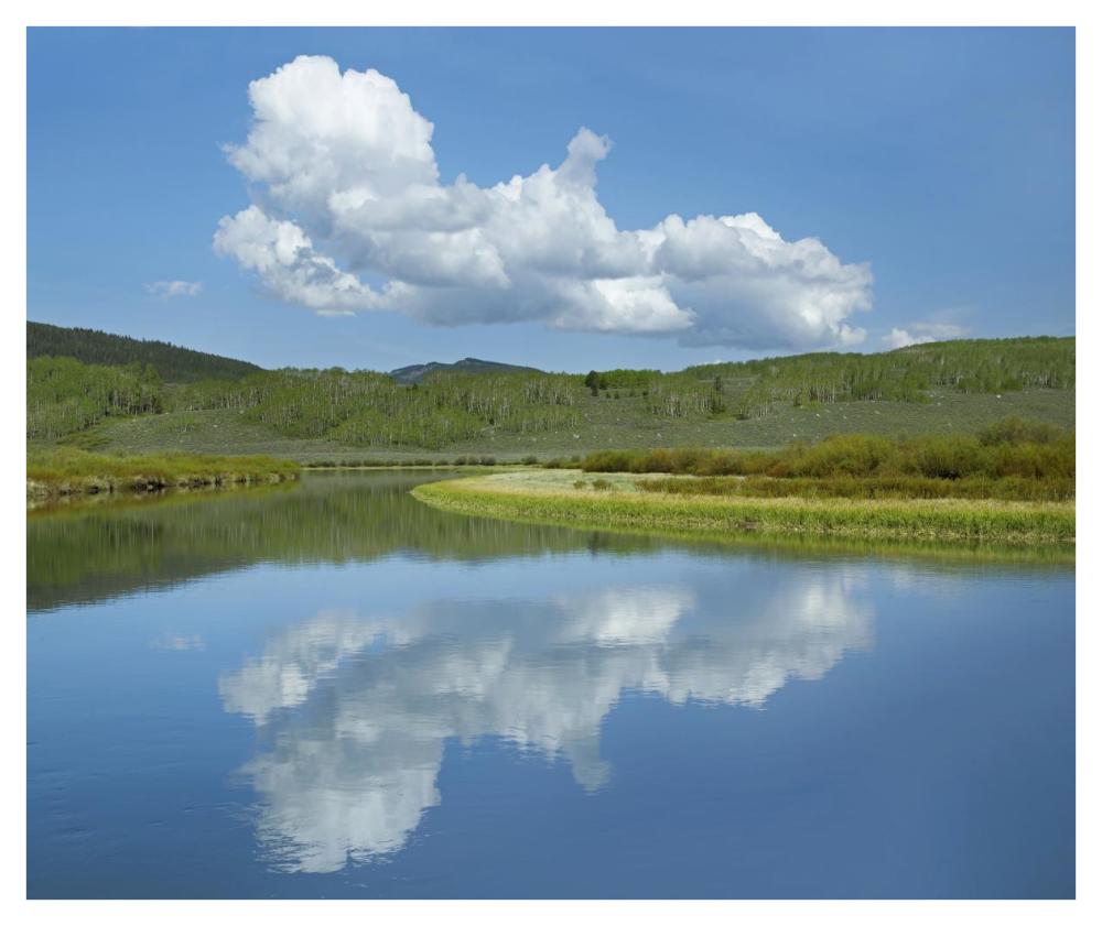 Cumulus Clouds Over Green River, Bridger-Teton National Forest, Wyoming-Paper Art-42X35.2