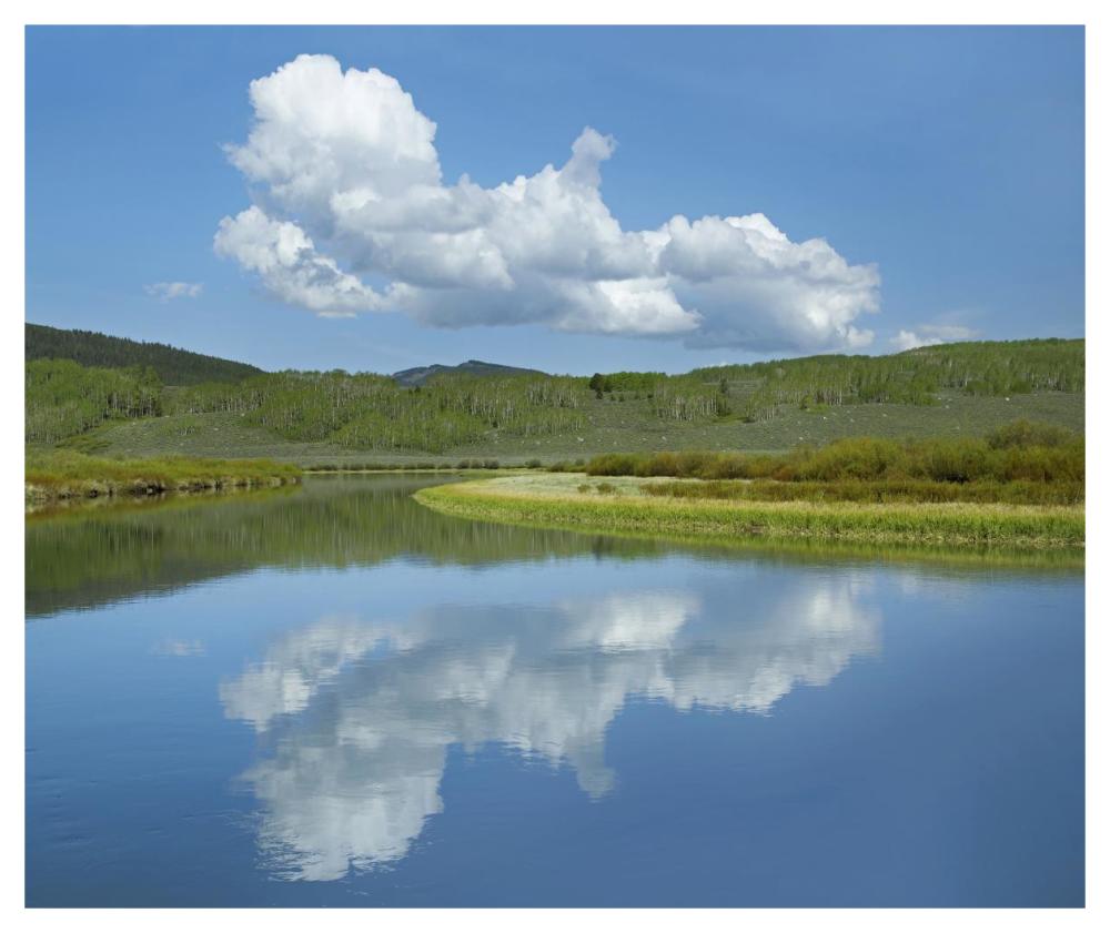 Cumulus Clouds Over Green River, Bridger-Teton National Forest, Wyoming-Paper Art-46X38.52