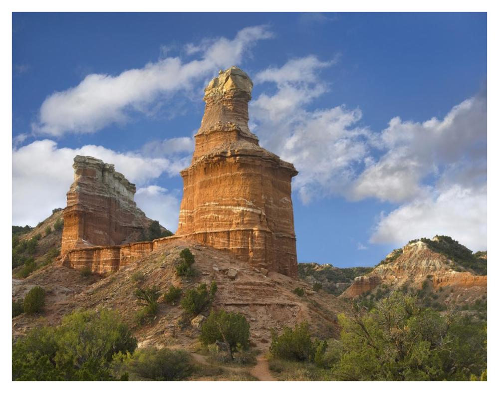Rock Formation Called The Lighthouse, Palo Duro Canyon State Park, Texas-Paper Art-42X32