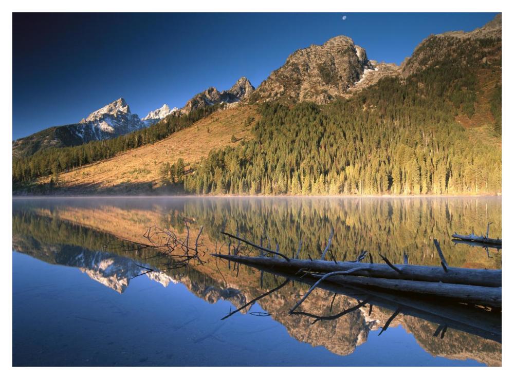 Teton Range Reflecting In String Lake, Grand Teton National Park, Wyoming-Paper Art-42X32