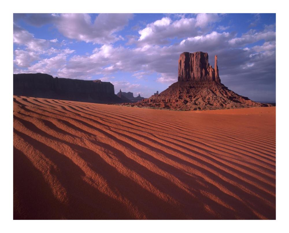 East And West Mittens, Buttes With Rippled Sand, Monument Valley, Arizona-Paper Art-22X18