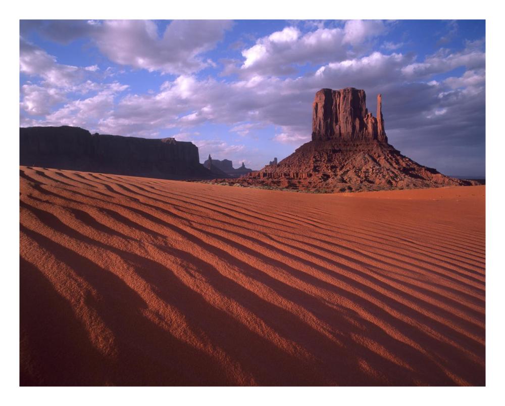 East And West Mittens, Buttes With Rippled Sand, Monument Valley, Arizona-Paper Art-26X22