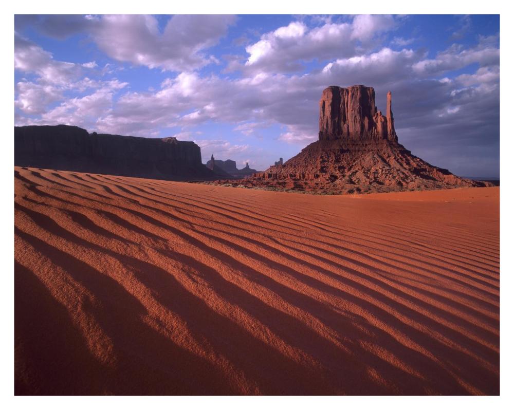 East And West Mittens, Buttes With Rippled Sand, Monument Valley, Arizona-Paper Art-37X30