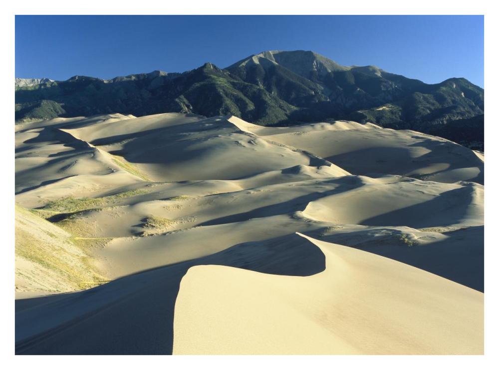 Sangre De Cristo Mountains At Great Sand Dunes National Monument, Colorado-Paper Art-34X26
