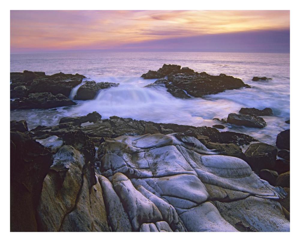 Wave Hiting Coastal Rocks, Gerstle Cove, Salt Point State Park, California-Paper Art-30X24