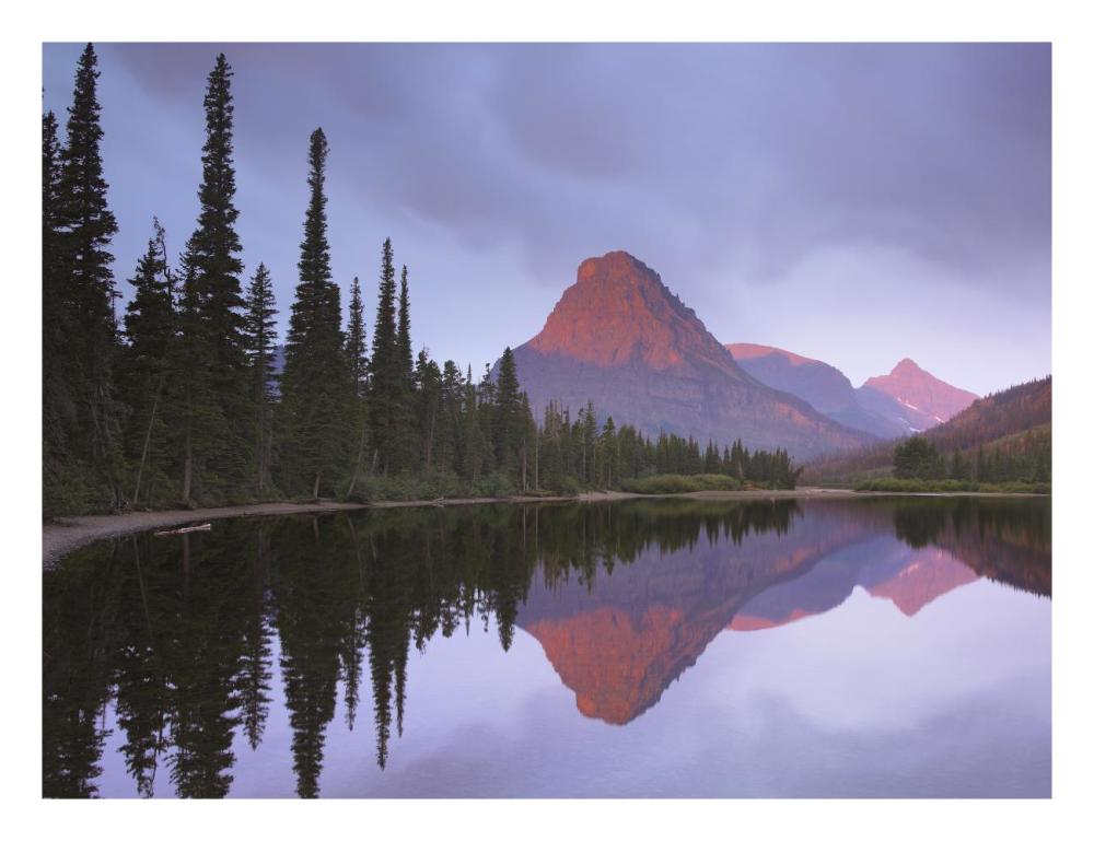 Mount Sinopah Reflected In Two Medicine Lake, Glacier National Park, Montana-Paper Art-26X20