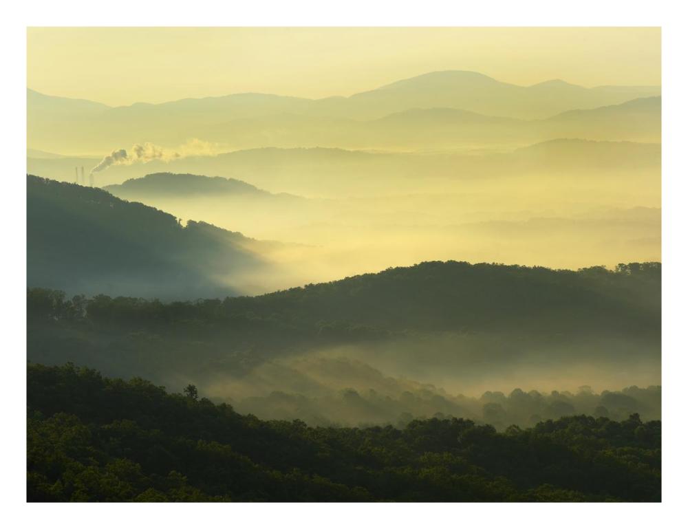 Appalachian Mountains From Doughton Park, Blue Ridge Parkway, North Carolina-Paper Art-26X20