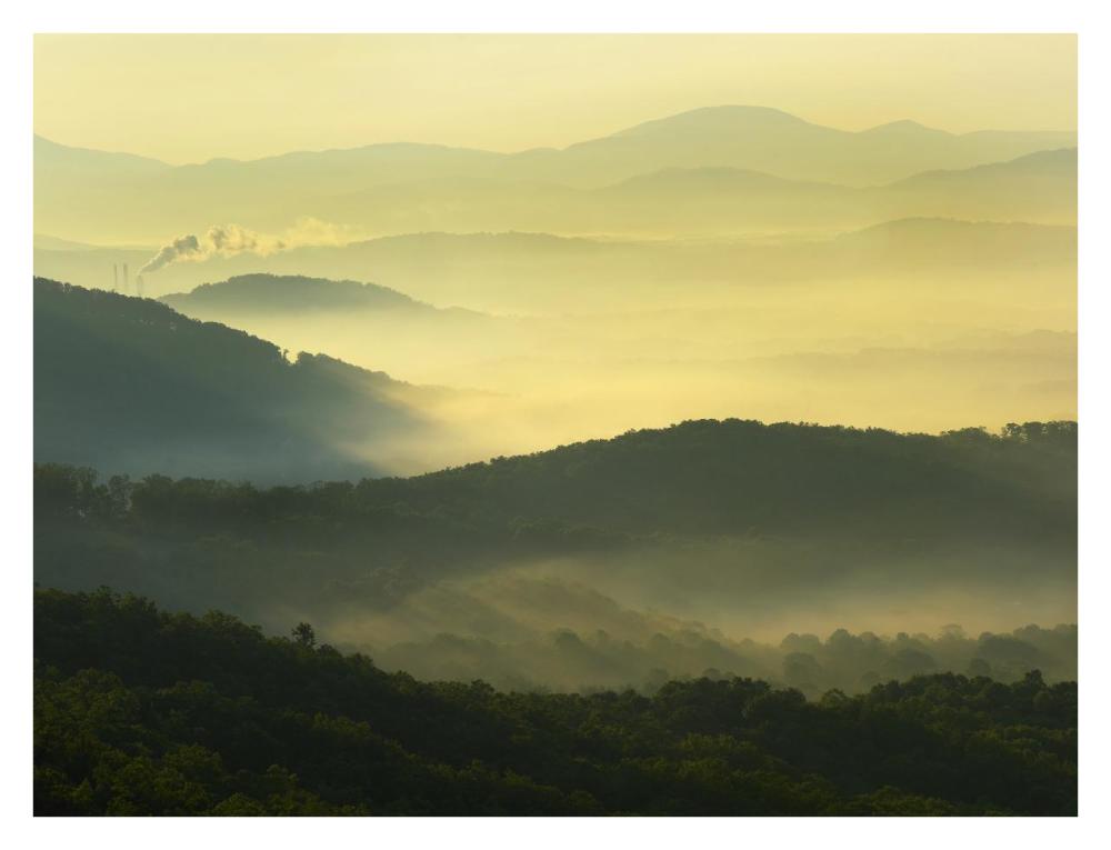 Appalachian Mountains From Doughton Park, Blue Ridge Parkway, North Carolina-Paper Art-34X26