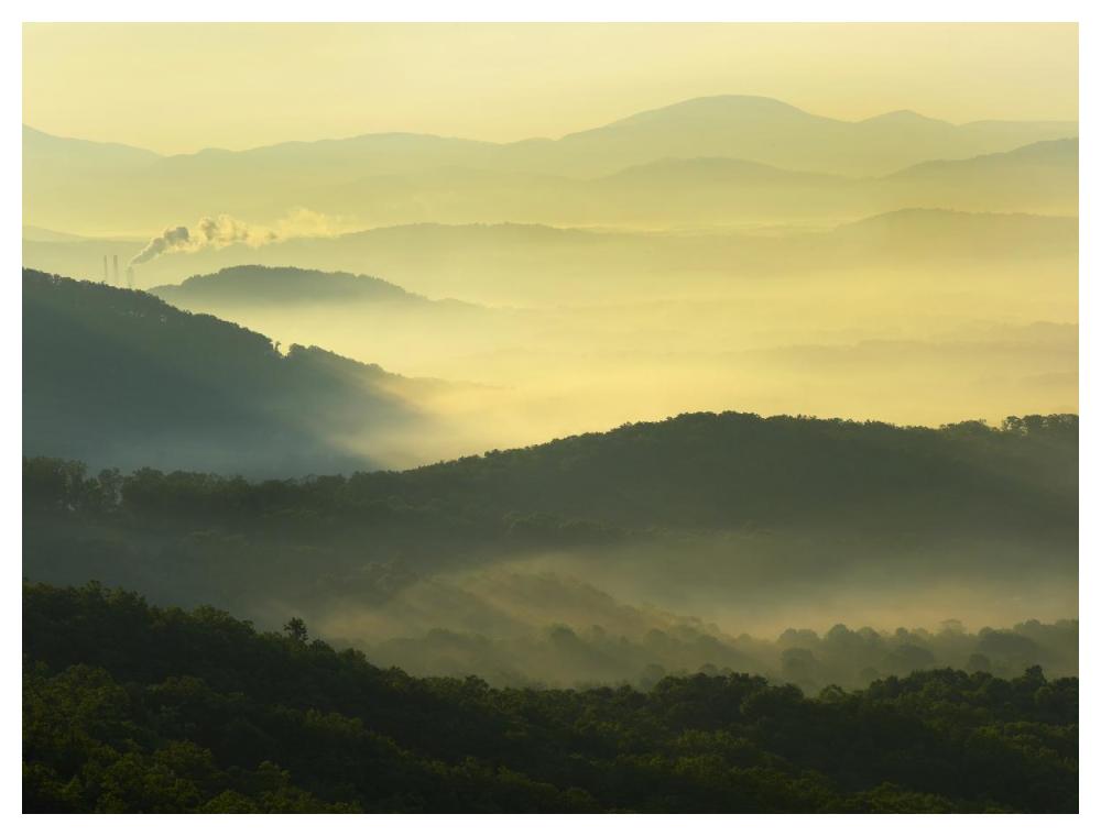 Appalachian Mountains From Doughton Park, Blue Ridge Parkway, North Carolina-Paper Art-50X38
