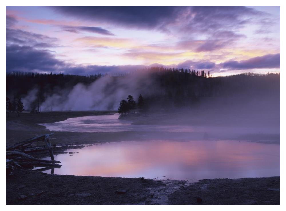 Steaming Hot Springs, Midway Geyser Basin, Yellowstone National Park, Wyoming-Paper Art-50X38