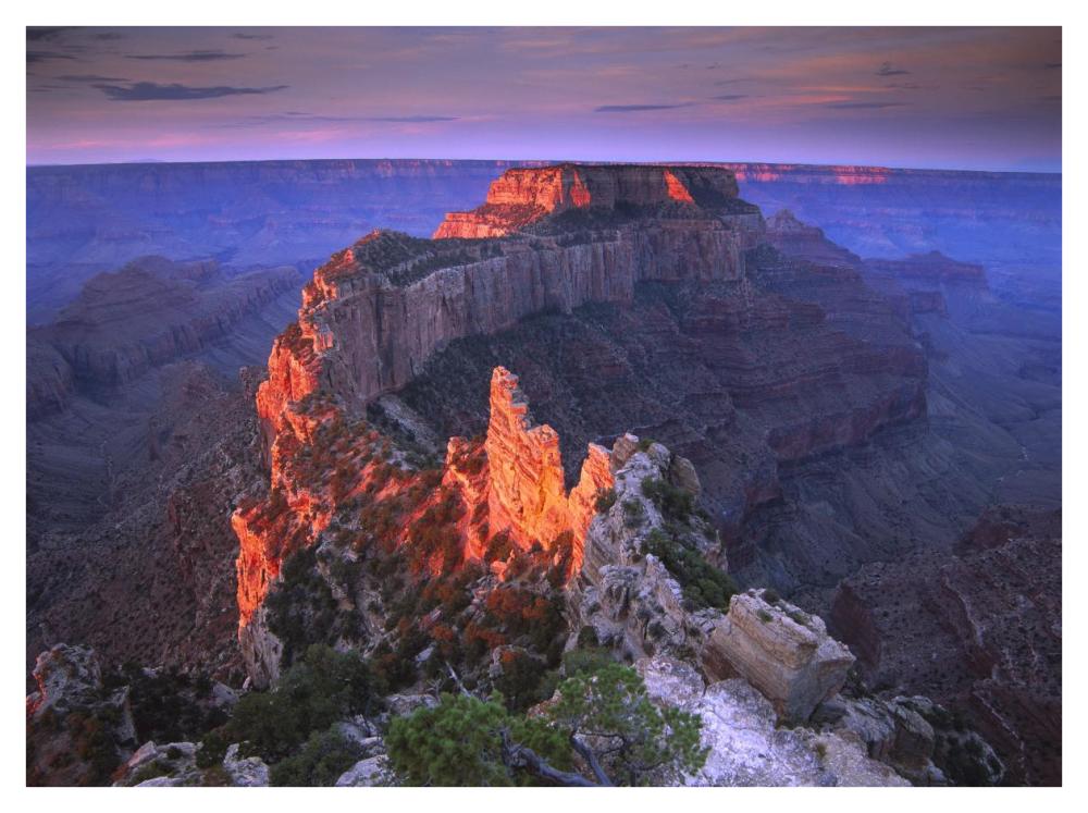 Wotans Throne At Sunrise From Cape Royal, Grand Canyon National Park, Arizona-Paper Art-42X32