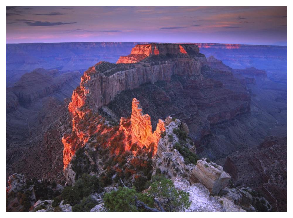 Wotans Throne At Sunrise From Cape Royal, Grand Canyon National Park, Arizona-Paper Art-50X38