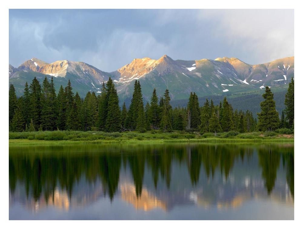 West Needle Mountains Reflected In Molas Lake, Weminuche Wilderness, Colorado-Paper Art-18X14
