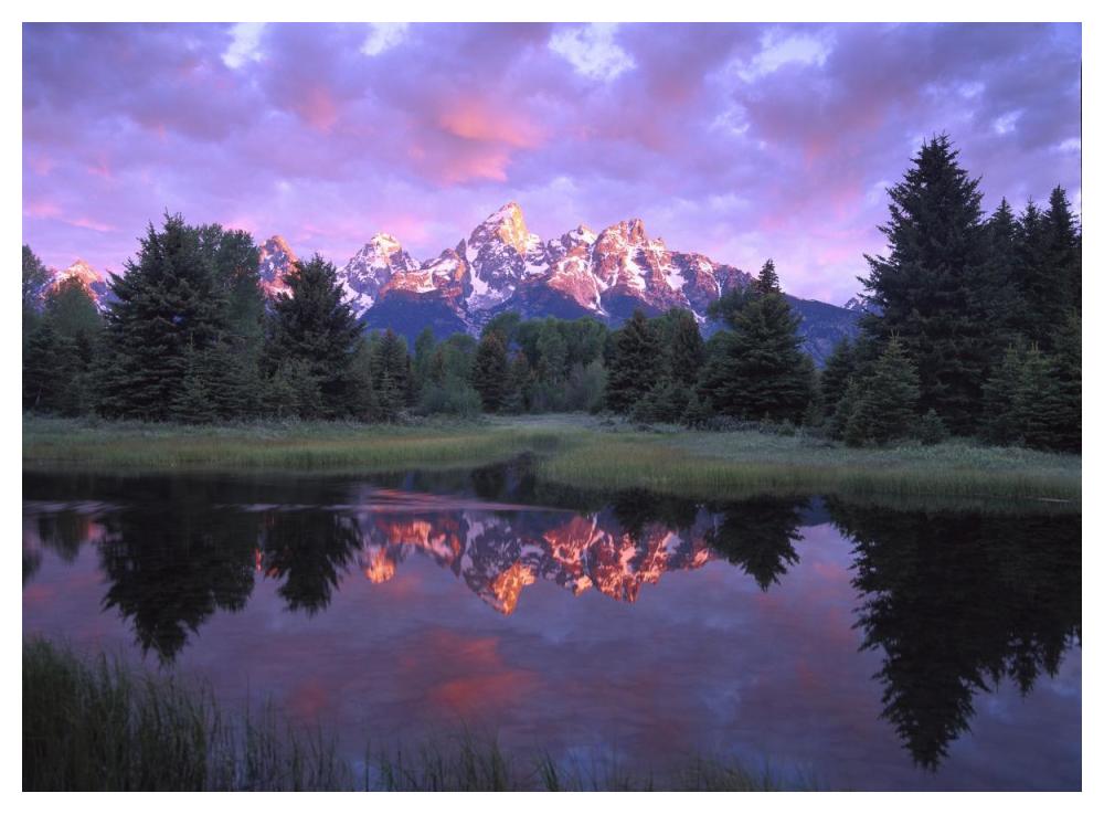Teton Range At Sunrise, Schwabacher Landing, Grand Teton National Park, Wyoming-Paper Art-50X38