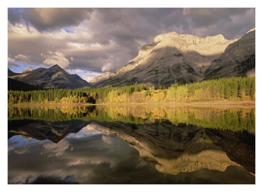 Fortress Mountain And Mt Kidd At Wedge Pond, Kananaskis Country, Alberta, Canada-Paper Art-18X14