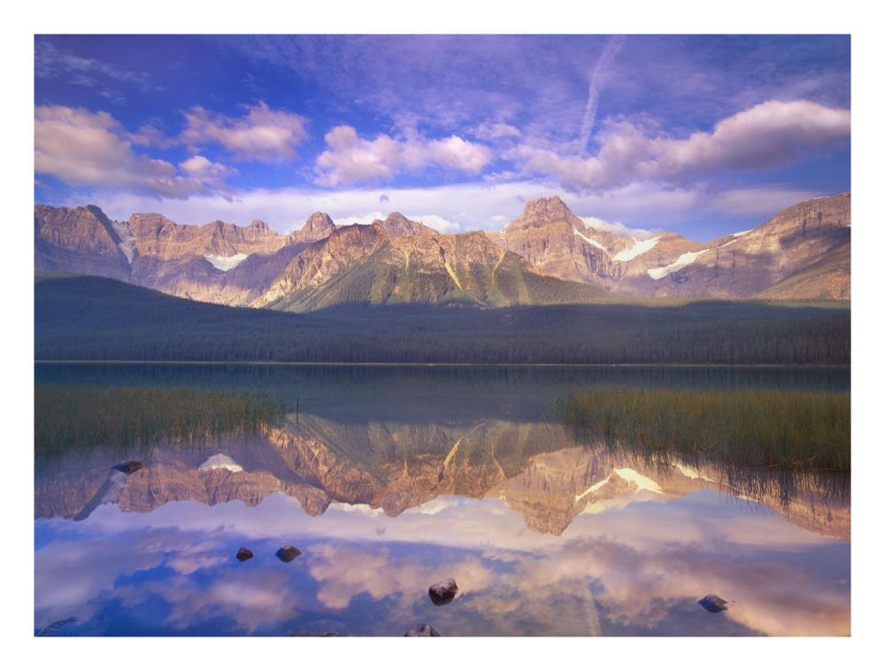 Mount Chephren Reflected In Waterfowl Lake, Banff National Park, Alberta, Canada-Paper Art-26X20