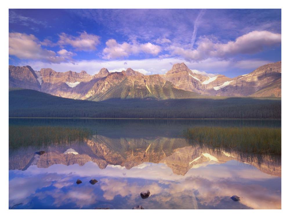 Mount Chephren Reflected In Waterfowl Lake, Banff National Park, Alberta, Canada-Paper Art-34X26