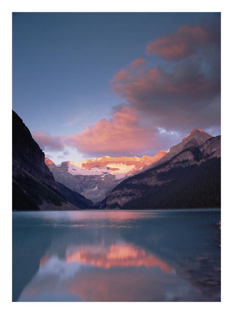 Alpenglow, Lake Louise And Victoria Glacier, Banff National Park, Alberta, Canada-Paper Art-20X26