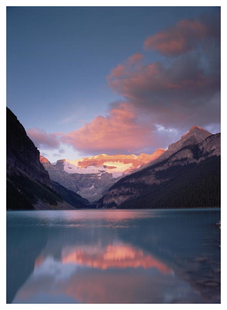 Alpenglow, Lake Louise And Victoria Glacier, Banff National Park, Alberta, Canada-Paper Art-38X50