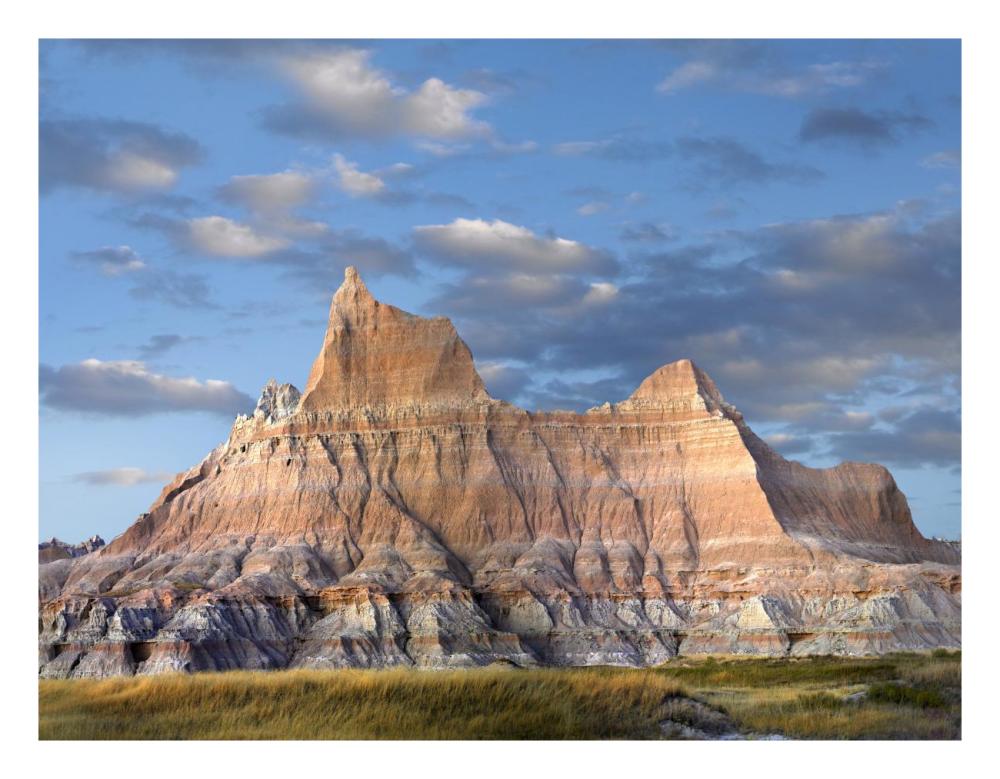 Sandstone Striations And Erosional Features, Badlands National Park, South Dakota-Paper Art-26X20
