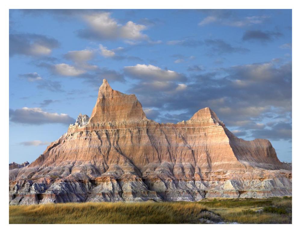 Sandstone Striations And Erosional Features, Badlands National Park, South Dakota-Paper Art-34X26