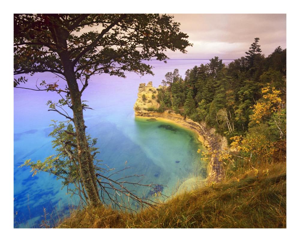 Castle Rock Overlooking Lake Superior, Pictured Rocks National Lakeshore, Michigan-Paper Art-22X18
