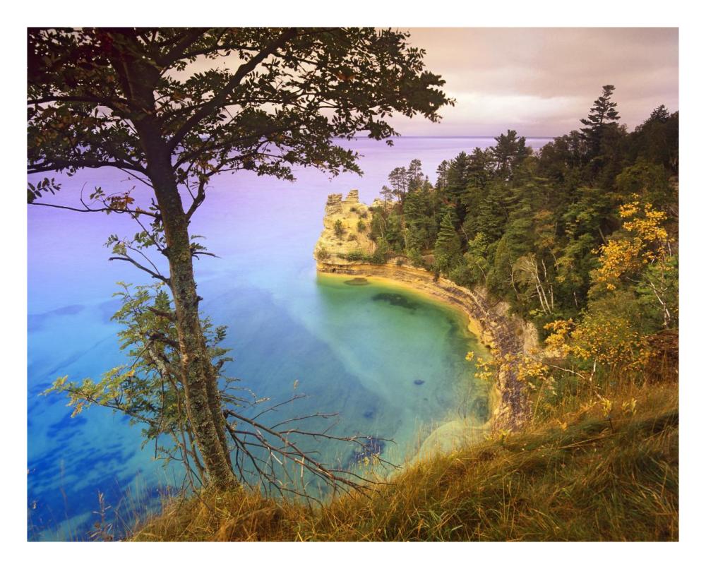 Castle Rock Overlooking Lake Superior, Pictured Rocks National Lakeshore, Michigan-Paper Art-26X22
