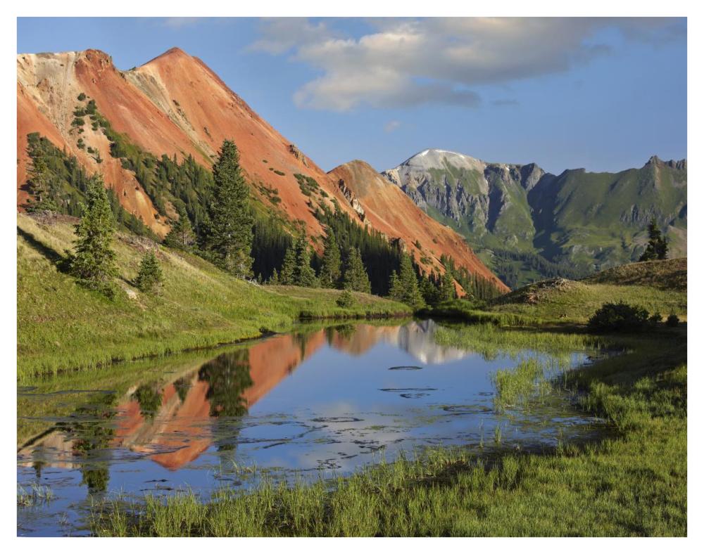 Red Mountain Gets Its Color From Iron Ore In The Rock, Gray Copper Gulch, Colorado-Paper Art-42X32