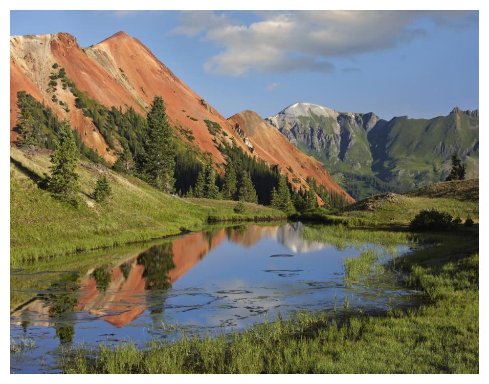 Red Mountain Gets Its Color From Iron Ore In The Rock, Gray Copper Gulch, Colorado-Paper Art-50X38