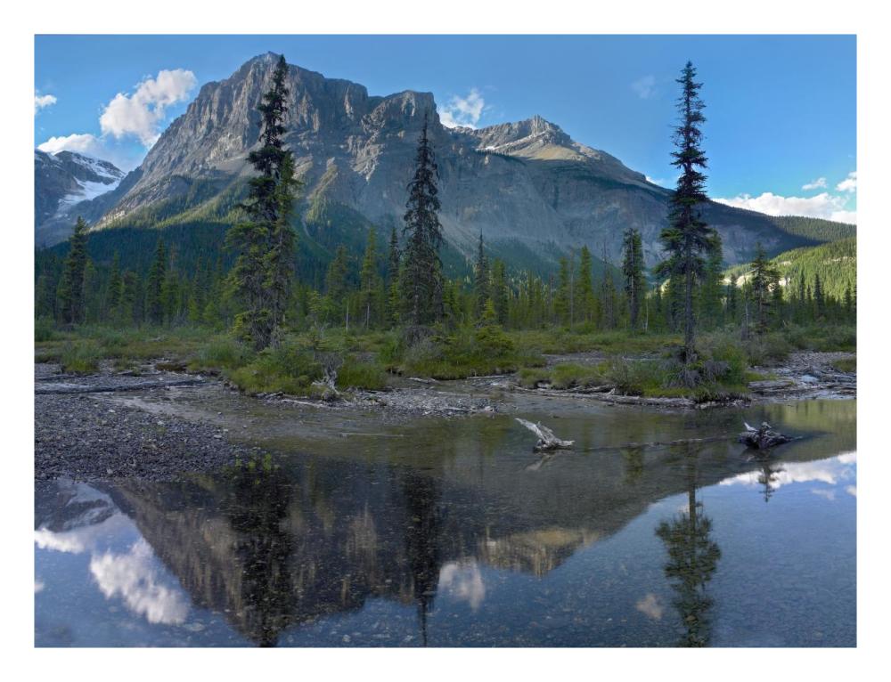Michael Peak Reflection, Emerald Lake, Yoho National Park, British Columbia, Canada-Paper Art-26X20