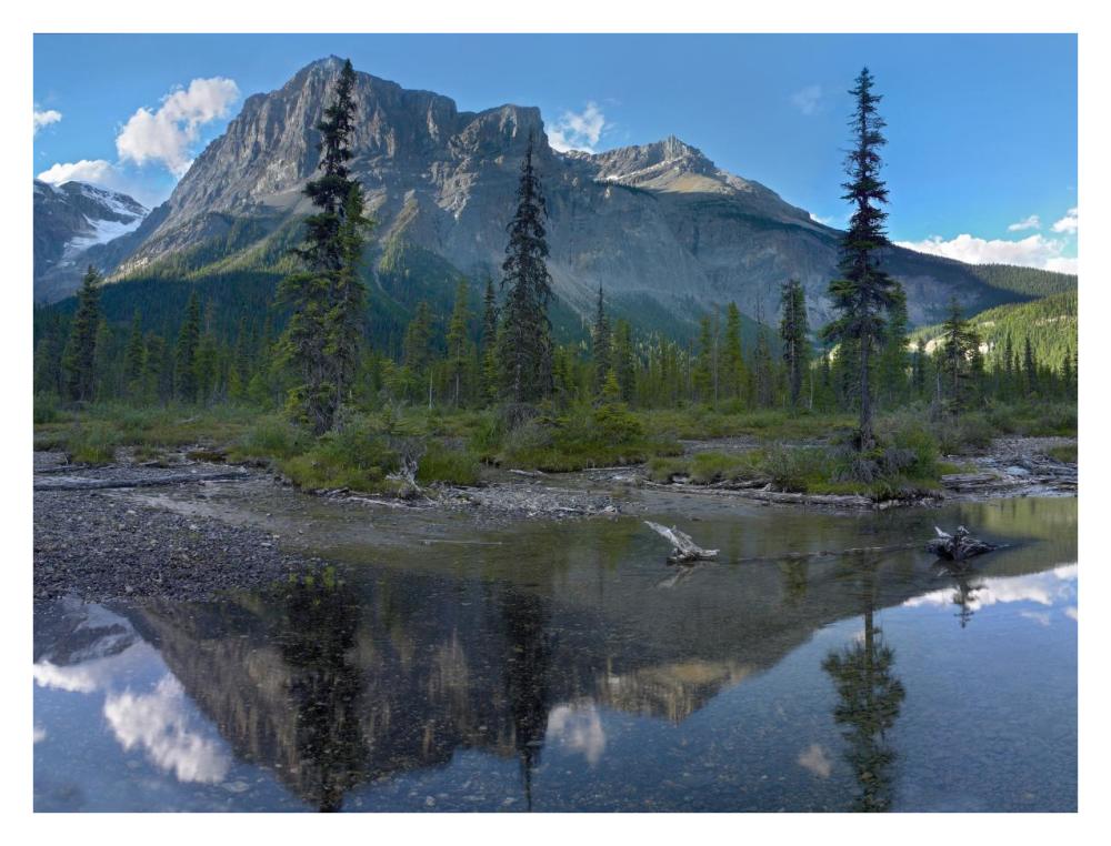Michael Peak Reflection, Emerald Lake, Yoho National Park, British Columbia, Canada-Paper Art-34X26
