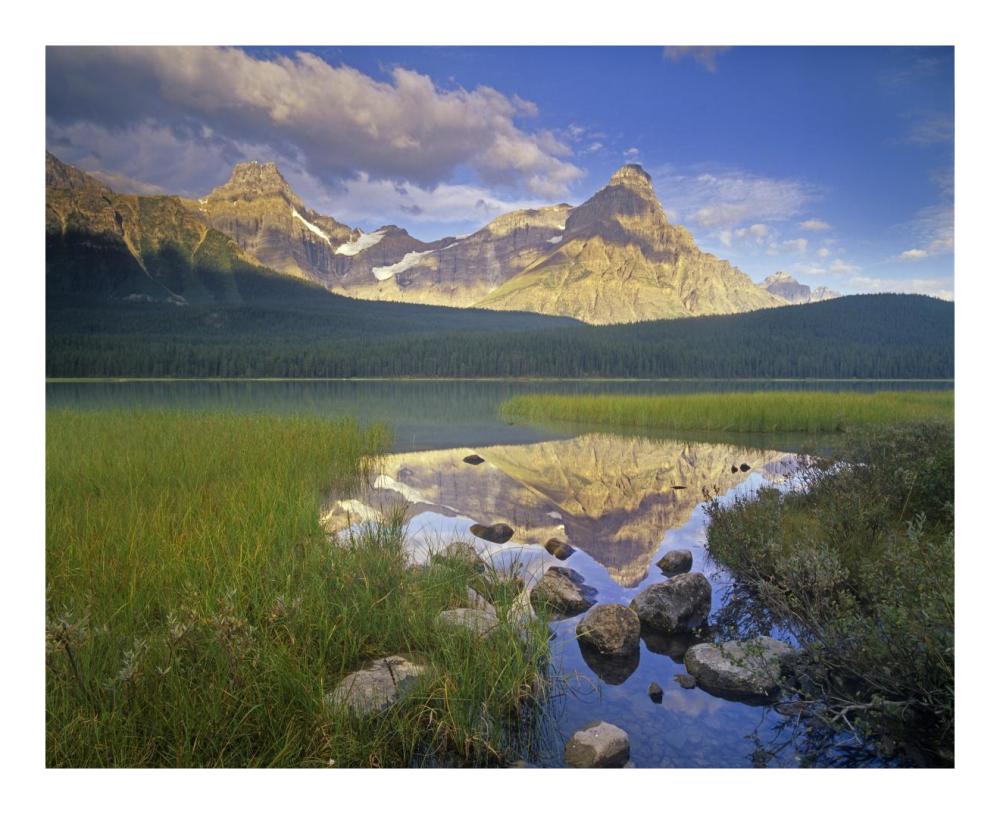 Howse Peak And Mount Chephren, Waterfowl Lake, Banff National Park, Alberta, Canada-Paper Art-22X18
