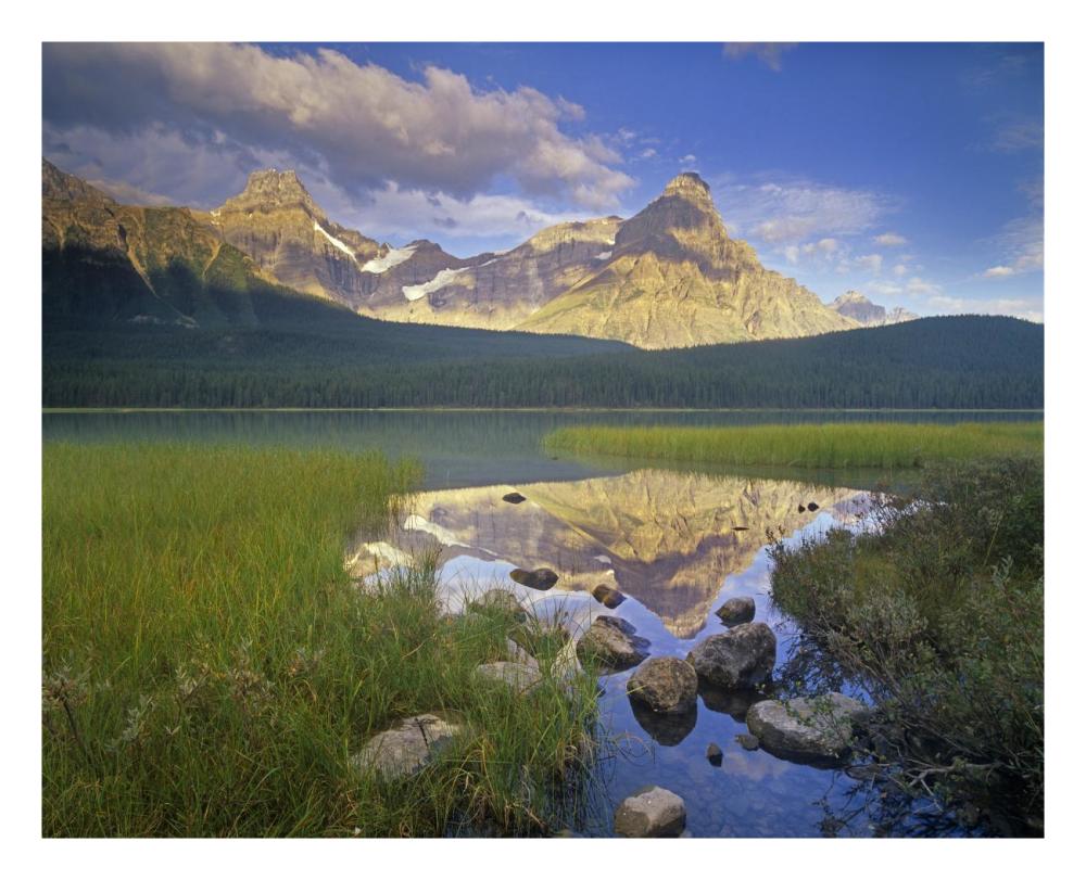 Howse Peak And Mount Chephren, Waterfowl Lake, Banff National Park, Alberta, Canada-Paper Art-26X22