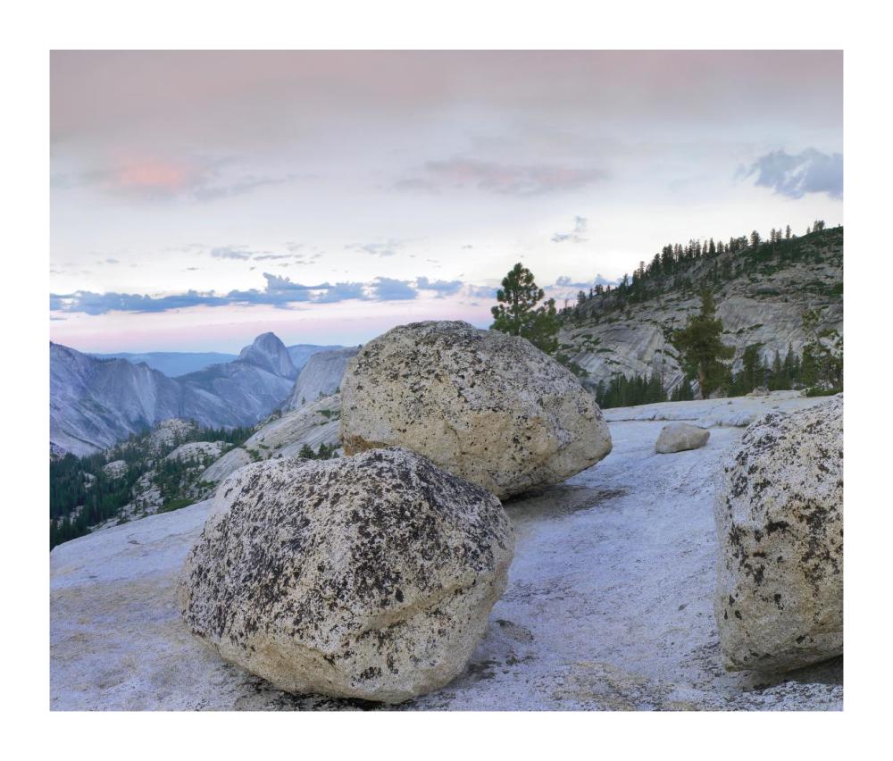Granite Boulders And Half Dome At Olmsted Point, Yosemite National Park, California-Paper Art-18X15.28