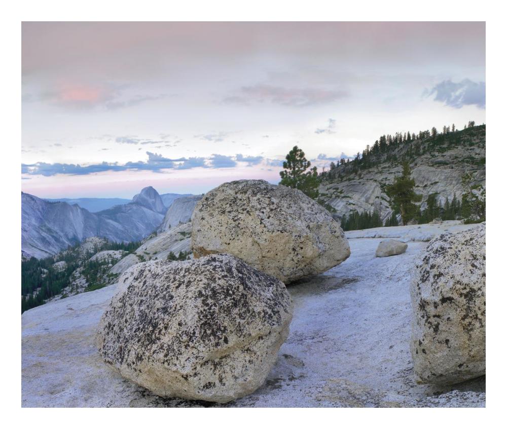Granite Boulders And Half Dome At Olmsted Point, Yosemite National Park, California-Paper Art-24X20.26
