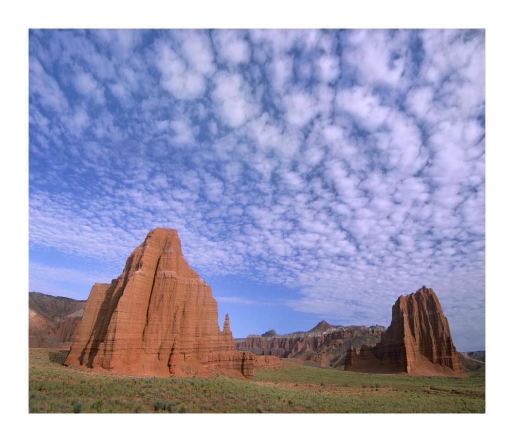 Sandstone Formations, Temples Of The Sun And Moon, Capitol Reef National Park, Utah-Paper Art-18X15.44