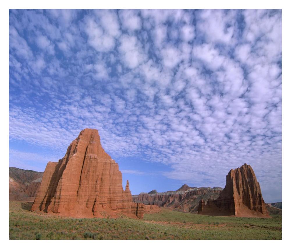Sandstone Formations, Temples Of The Sun And Moon, Capitol Reef National Park, Utah-Paper Art-32X27.2