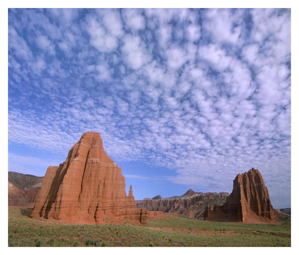 Sandstone Formations, Temples Of The Sun And Moon, Capitol Reef National Park, Utah-Paper Art-38X32.24