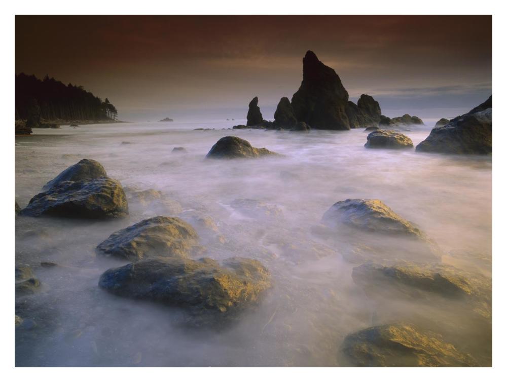 Sea Stack And Rocks Along Shoreline At Ruby Beach, Olympic National Park, Washington-Paper Art-18X14