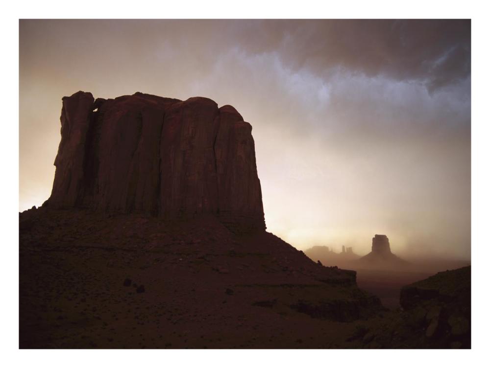 Sandstorm, Elephant Butte At North Window, Monument Valley Navajo Tribal Park, Arizona-Paper Art-26X20