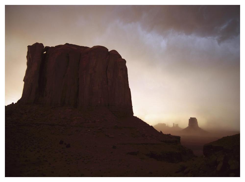 Sandstorm, Elephant Butte At North Window, Monument Valley Navajo Tribal Park, Arizona-Paper Art-50X38